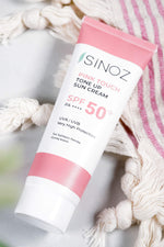 Sinoz SPF 50+ Tone Equalizing Pink Face Sun Cream PA++++