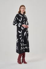 Special Patterned Soft Black Knitwear Dress