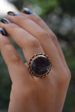 Amethyst Natural Stone Handmade Adjustable Women's Ring