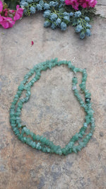 Women's Necklace Aventurine Natural Stone Both Long and Short In Gift Box