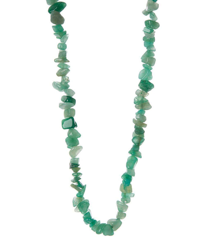 Women's Necklace Aventurine Natural Stone Both Long and Short In Gift Box