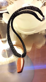 Hand Knitted Cord Starstone Natural Stone Women's Imagination Necklace