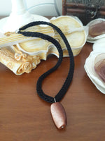 Hand Knitted Cord Starstone Natural Stone Women's Imagination Necklace