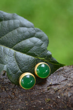 Hand Rolled Jade Natural Stone Women's Earrings