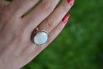 Handmade Mother of Pearl Natural Stone Adjustable Women's Ring