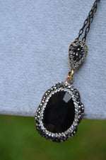 Handmade Black Stone Women's Necklace