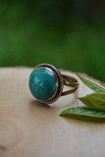 Firuze Natural Stone Handmade Ring Adjustable