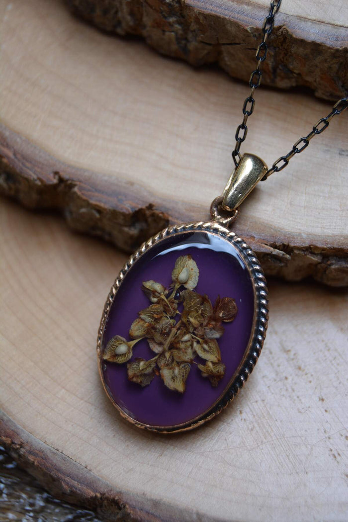 Living Women's Necklace from Real Flowers