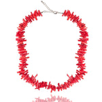 Gift Women's Necklace Natural Stone Red Coral