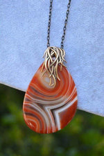 Lacy Agate Natural Stone Necklace