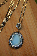 Cat's Eye Baby Blue Women's Necklace