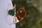 Malachite Stone Leaf Design Women's Bracelet