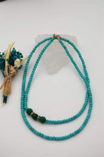 Malachite and Turquoise Stone Healing Necklace