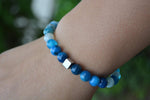 Blue Agate Bracelet Natural Stone