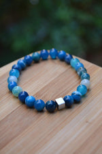Blue Agate Bracelet Natural Stone