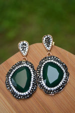 Special Design Green Crystal Stone Women's Earrings