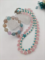 Rose Quartz and Pearl Healing Necklace