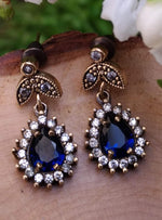 Sapphire Stone Drop Authentic Women's Earrings