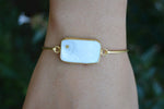 Pearl Stone Gold Plated Women's Bracelet