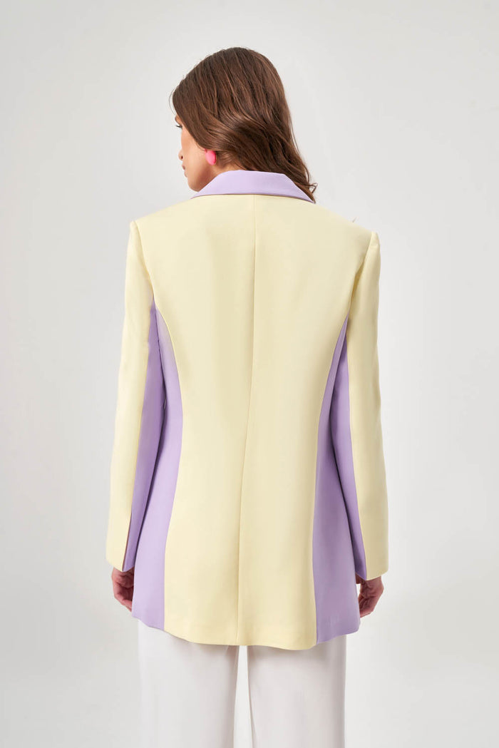 Color Block Yellow-Lilac Jacket