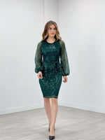 Tül Payet Design Dress - Emerald Green