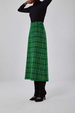 Tweed Textured Green Skirt