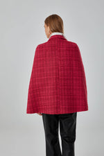 Tweed Pink Cape Coat