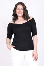 Angelino Overlapping Karman Neck T-Shirt