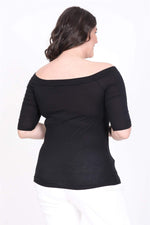 Angelino Overlapping Karman Neck T-Shirt