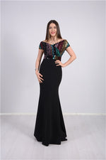 Payet Six Crepe Fish Evening Dress - Black