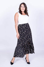 Angelino Long Ruffle Detail Skirt