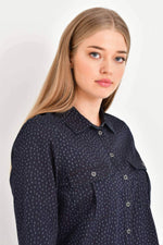 Angelino Long Sleeve Patterned Denim Tunic