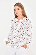 Angelino Long Sleeve Cuffed Blouse