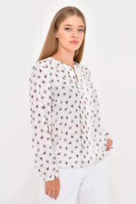 Angelino Long Sleeve Cuffed Blouse