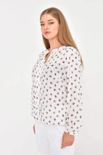 Angelino Long Sleeve Cuffed Blouse