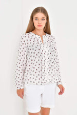 Angelino Long Sleeve Cuffed Blouse