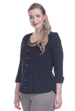 Angelino V Neck Crep Blouse