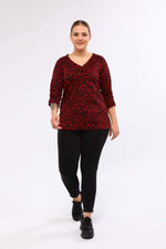 Angelino V Neck Gathered Sleeve Knitwear Blouse