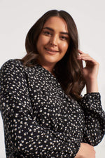 Angelino V Neck Front Gathered Blouse