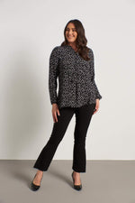 Angelino V Neck Front Gathered Blouse