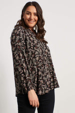 Angelino V Neck Front Gathered Blouse