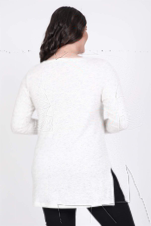 Angelino V Neck Fuzzy Tunic
