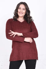 Angelino V Neck Fuzzy Tunic