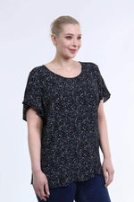 Angelino Ruffle Short Sleeve Blouse