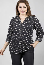 Angelino Lace Collar Long Sleeve Blouse