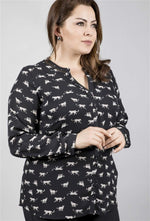 Angelino Lace Collar Long Sleeve Blouse