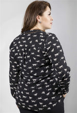 Angelino Lace Collar Long Sleeve Blouse